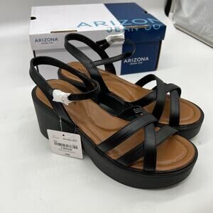 Arizona Jean Co Womens Elrose Heeled Sandals Black Size 8M